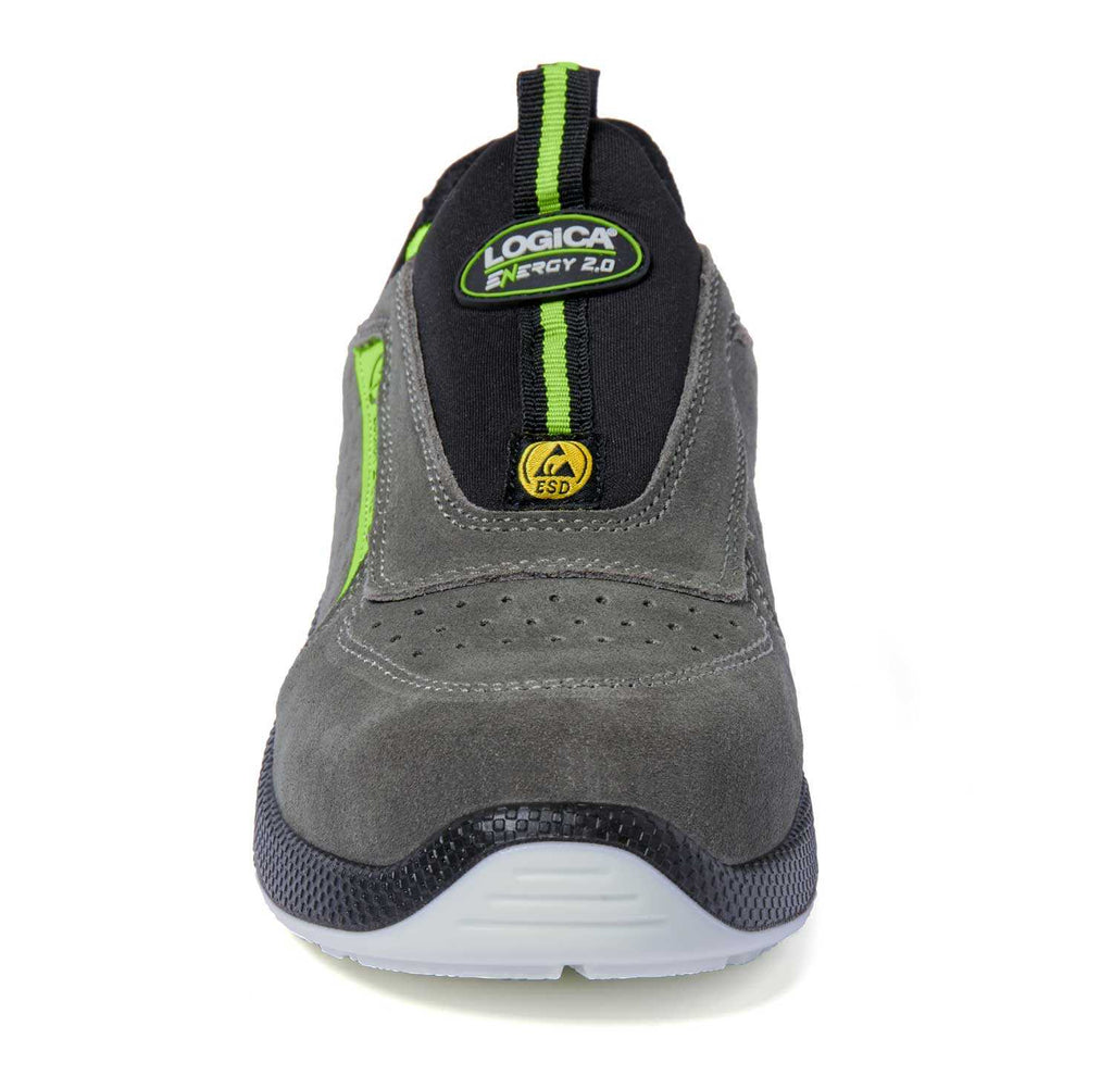 SCARPA BASSA LOGICA SIDNEY SENZA LACCI IN PELLE SCAMOSCIATA S1PS SR ESD FO