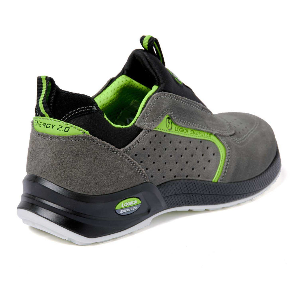 SCARPA BASSA LOGICA SIDNEY SENZA LACCI IN PELLE SCAMOSCIATA S1PS SR ESD FO