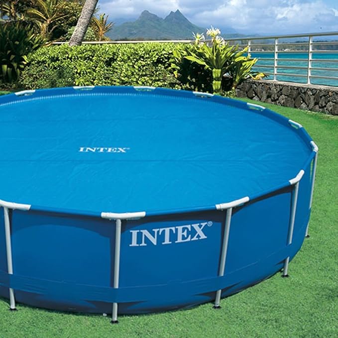 Intex 29023 - Telo Termico per Piscina Easy Set Rotonda, Polietilene, Blu, 448 cm