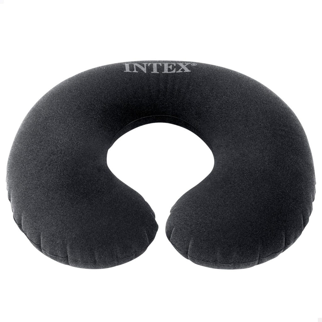 Intex 68675 - Cuscino Gonfiabile da Viaggio, Vinile, Grigio, 36x30x10 cm