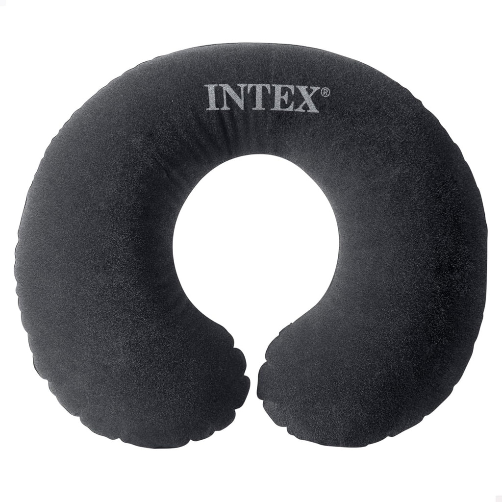Intex 68675 - Cuscino Gonfiabile da Viaggio, Vinile, Grigio, 36x30x10 cm