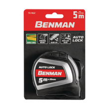 Carica l'immagine nel visualizzatore di Gallery, FLESSOMETRO BENMAN 5MT X 25MM AUTOLOCK ABS+TPR