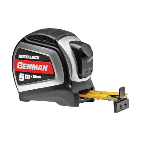 FLESSOMETRO BENMAN 5MT X 25MM AUTOLOCK ABS+TPR