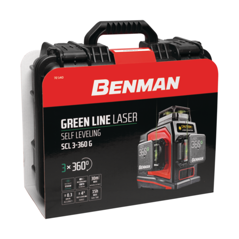 LIVELLA LASER AUTOLIVELLANTE 3x360°, SCL 3-360 G BENMAN 72140