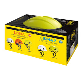 ELMETTO CASCO IN ABS ULTRALEGGERO CON SOTTOGOLA SGANCIO RAP SISMA 2/G GIALLO FLUO