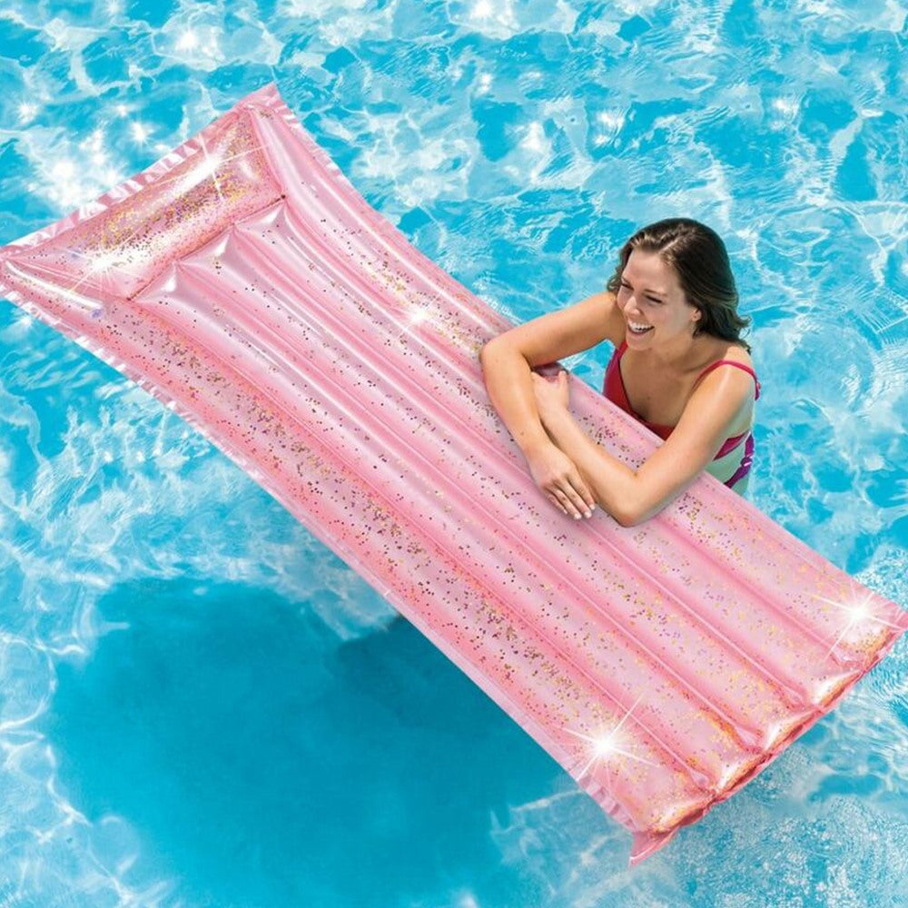 INTEX Materassino Gonfiabile Rosa Glitter 58720