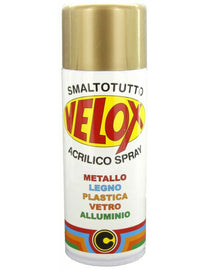 BOMBOLETTA VERNICE ACRILICA SMALTO SPRAY EFFETTO ORO MODERNO 16349 VELOX 400ML