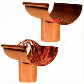 VASCHETTA CON BOCCHELLO 80MM SV 25 AD INCASTRO RAME LATTONERIA