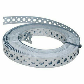 BANDELLA FORATA IN ACCIAIO ZINCATO MT10x25mm NASTRO DI FISSAGGIO TUBI LEGNO