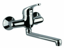 Carica l&#39;immagine nel visualizzatore di Gallery, SERIE KING MISCELATORE MONOCOMANDO CROMATO LAVELLO A MURO CANNA CM20 39CR4200