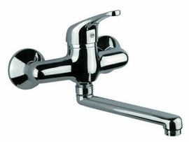 SERIE KING MISCELATORE MONOCOMANDO CROMATO LAVELLO A MURO CANNA CM20 39CR4200