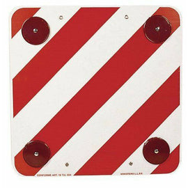 CARTELLO CARICHI SPORGENTI 50X50 CATADIOTTRI AUTO CAMION SEGNALETICA