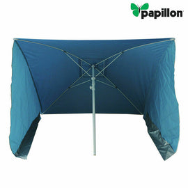 OMBRELLONE SPIAGGIA CAMPEGGIO DA MARE CON PARETI TENDA ANTIVENTO 170X170 BLU