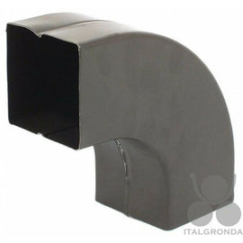 GOMITO CURVA CANALE DISCENDENTE PLUVIALE TESTA DI MORO QUADRO 80mm