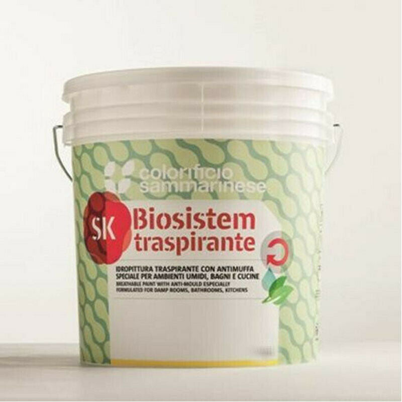 PITTURA TRASPIRANT ANTIMUFFA BIOSISTEM SK LT.5 BIANCO AMBIENTE UMIDO