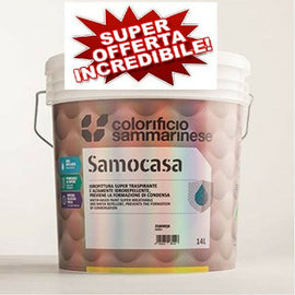 SAMOCASA PITTURA VERNICE PER INTERNI LT.5 BIANCA OPACA