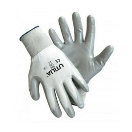 GUANTI DA LAVORO DA GIARDINAGGIO MURATORE NYLON UTILIA NITRILE PZ.12 TG.9
