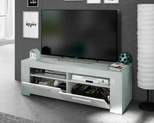 Carica l&#39;immagine nel visualizzatore di Gallery, MOBILE TV BASSO MODERNO BIANCO SOGGIORNO PARETE IN LEGNO 1X42X40 MOD.AMBIT
