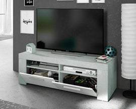 MOBILE TV BASSO MODERNO BIANCO SOGGIORNO PARETE IN LEGNO 1X42X40 MOD.AMBIT