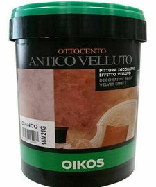 OTTOCENTO BIANCO ANTICO VELLUTO OIKOS  PITTURA MURALE DECORATIVA 1 LITRO