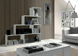 LIBRERIA KLUM IN MELAMINICO A GRADINI ROVERE LUCIDA MODERNA 145X29X145CM