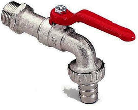 RUBINETTO A sfera 3/4'' CON LEVA CON PORTAGOMME IN OTTONE CROMATO CON LEVA GIARD