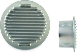 GRIGLIA AERAZIONE TONDA fissa ø 120 ALLUMINIO C/RETE VENTILAZIONE ANTINSETTI