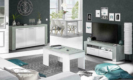 TAVOLO CONTENITORE SALOTTO SALVASPAZIO DESIGN MODERNO ELEVABILE 100X50X45/56CM